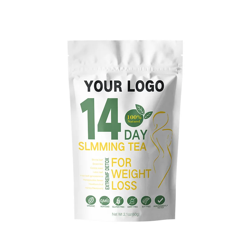 Top Grade Best 100% organic 14 days slim tea bag flat tummy skinny herbal detox tea weight loss slimming tea