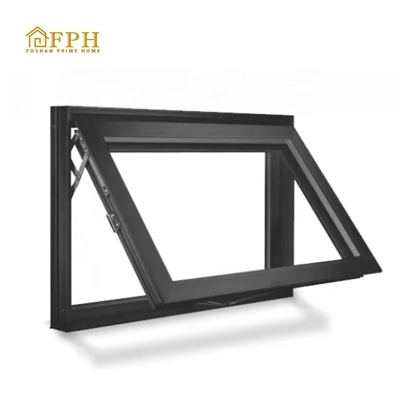 Soundproof Residential Triple Glazed Lowe Aluminum Awning Windows With Grill Screen For Modern Houses