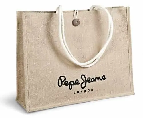 
jute + cotton bag made from indian factory 