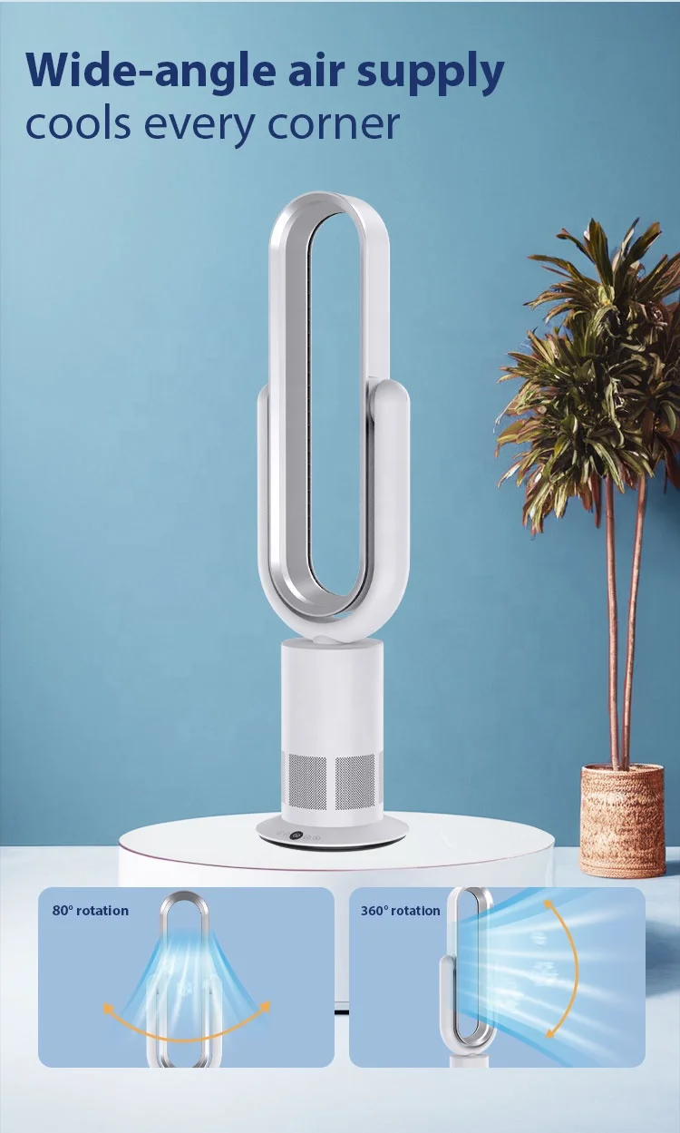 New Arrival  CE CB Approval High Quality DC Brushless Motor ABS Air Cooling Wind Stand Tower Bladeless Fan