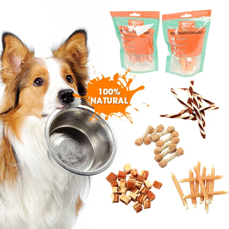 Best selling quality chicken/duck/beef/fish ham sausage pet food training treat dog snack