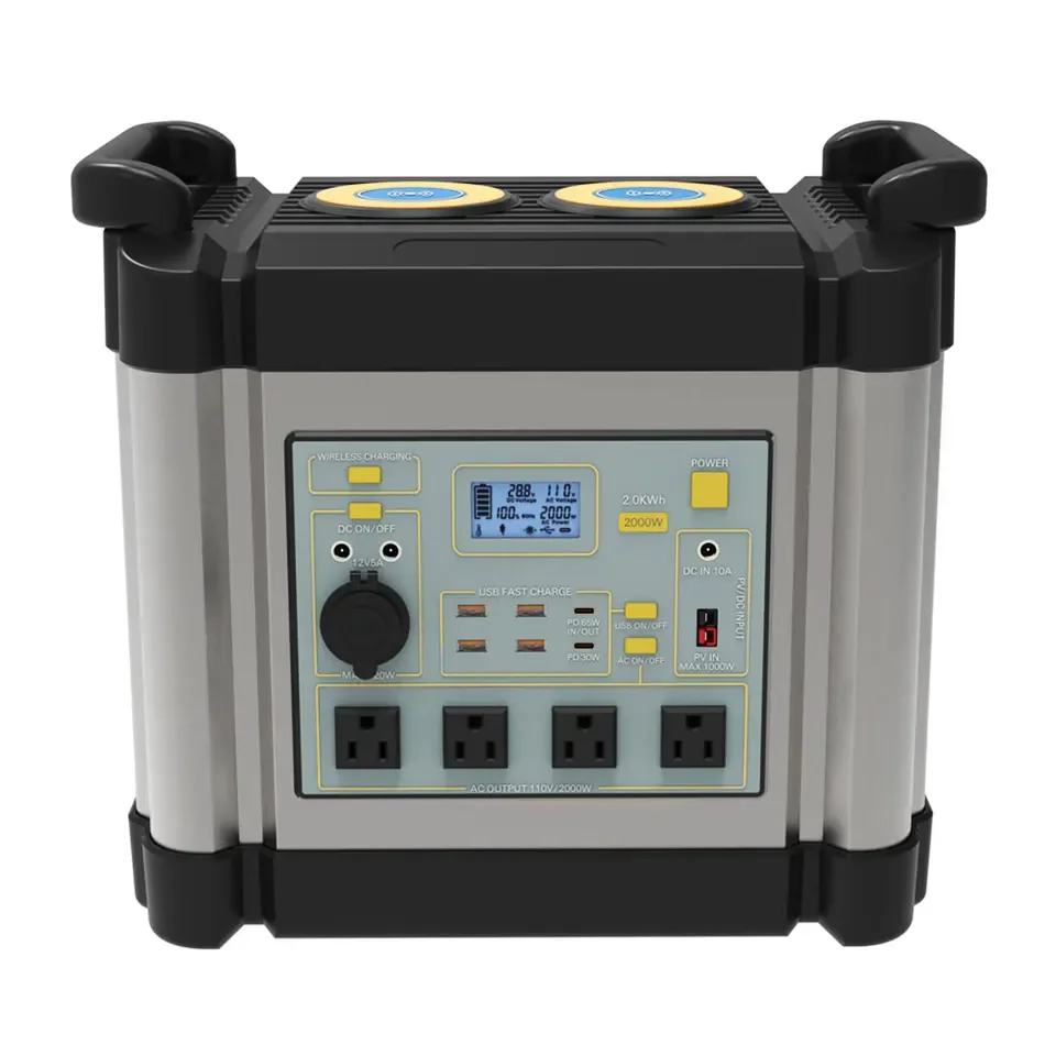 W-TEL Wholesale AC Backup 2000w rechargeable electric generator 2000wh lifepo4 battery portable power station