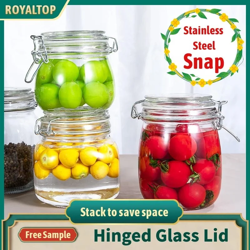 kitchen & tabletop storage airtight mason jar with sealed lid keuken en tafelblad large glass jar set for spice jam honey coffee