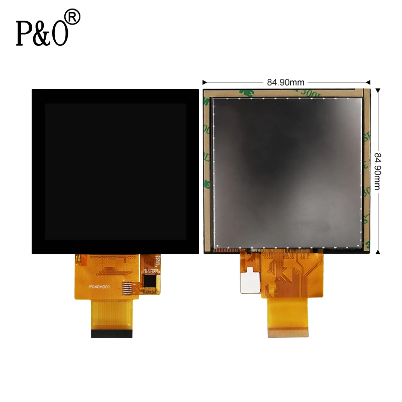Polcd 4 inch 480*480 square transparent normally black ctp touch screen