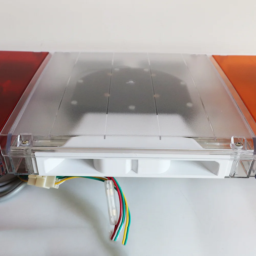 12 volt or 24V 47 inch Red Amber LED Strobe light bar Emergency Warning Flashing Lightbar Lamp with Siren Speaker for vehicles