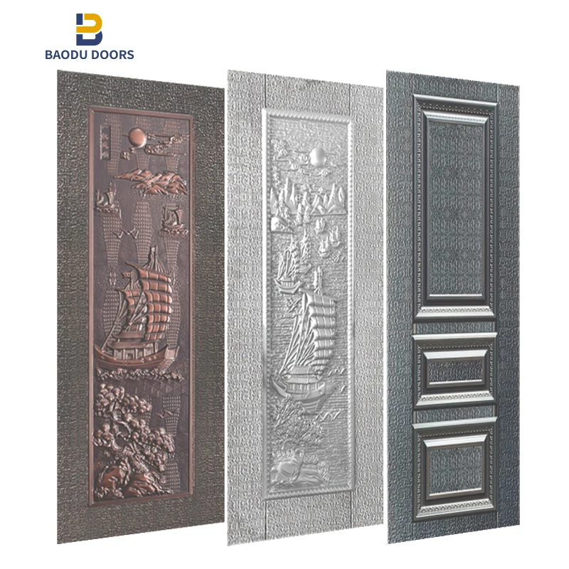 Hoja de hierro new design door skin as iron rod door and wrought iron door grape single