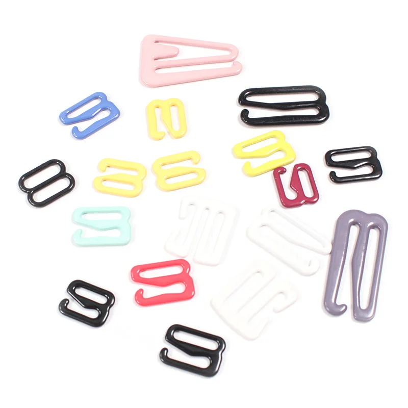 Underwear accessories bra buckles nylon coated iron bra adjuster nickle free rings and sliders