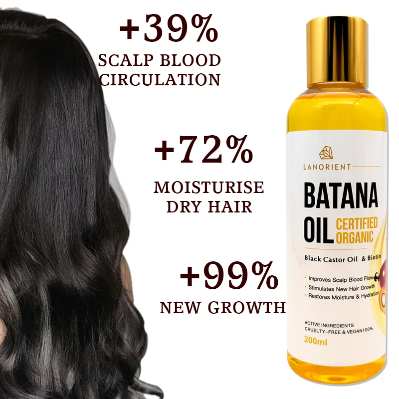 OEM Custom Logo Pure Natural Hair Treatment Growth Oil Private Label 100% Natural Formula Organic Batana Oil For Hair