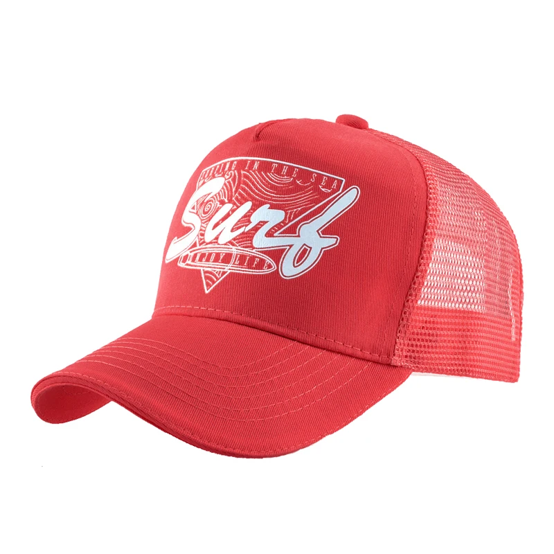 Embroidery 6 Panel Mesh Trucker Cap Custom Patch Trucker Hats