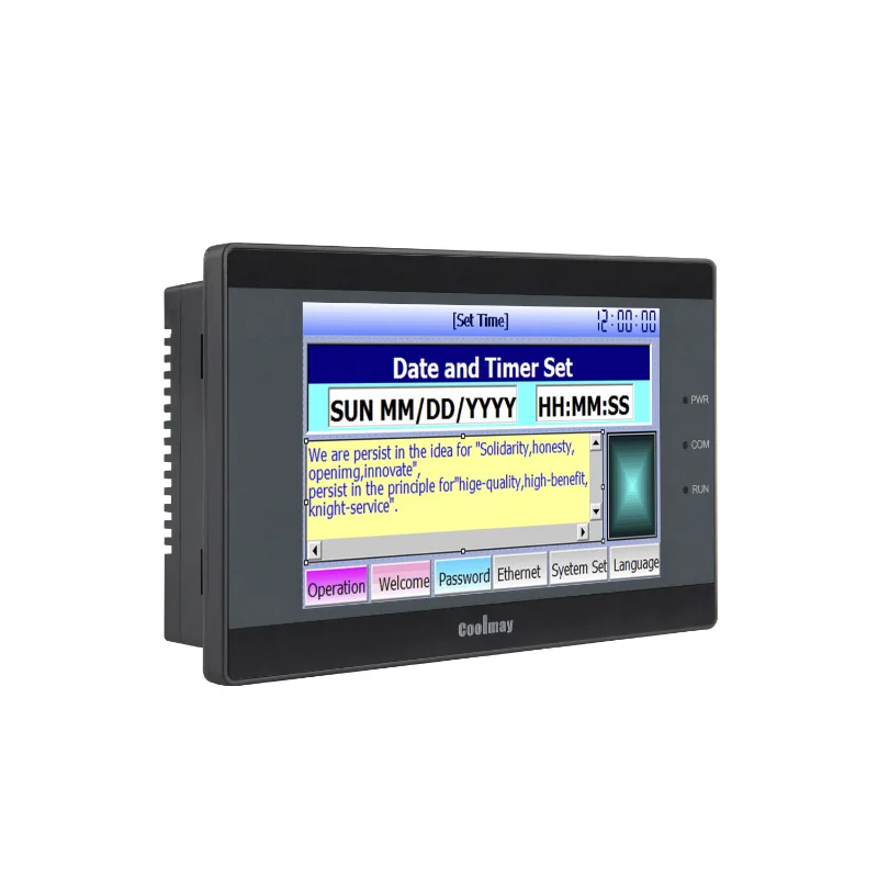 Coolmay 5 inch Modbus RTU HMI Monitor With Temperature PLC Controller