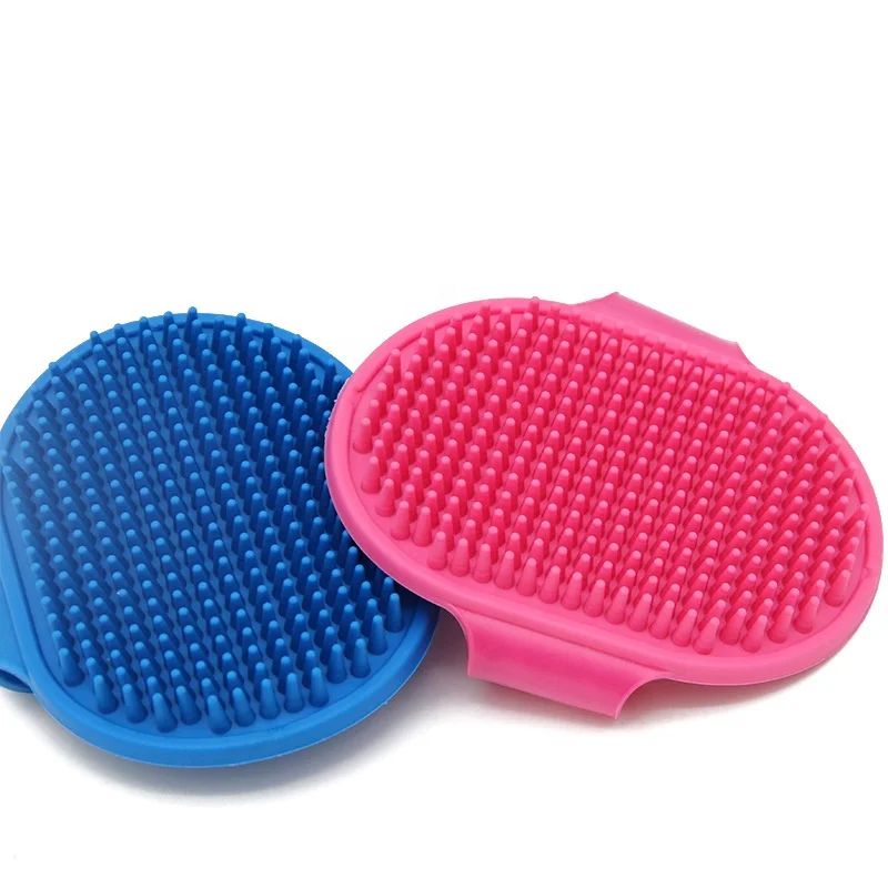 Wholesale Adjustable Buckle Silicon Pet Fur Remover Brush Grooming Clean Pet Shower Wash Brush