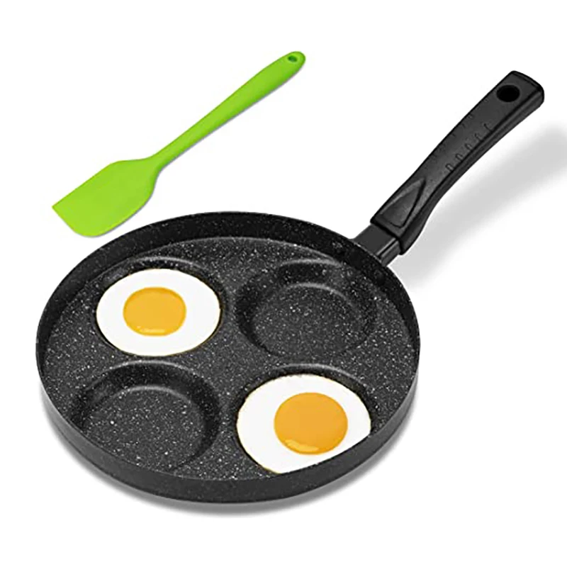New Arrival Medical Stone Four-hole Omelette Pan Non-stick Egg Pastry Cookware Pot Mini Omelette Breakfast Frying Pan