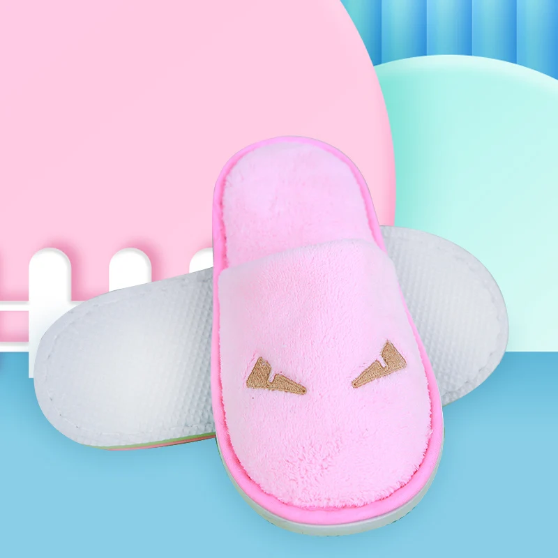 Spot supply 220 пар детские тапочки для отеля одноразовые утолщенная Коралловая флисовая ткань проживания в отеле