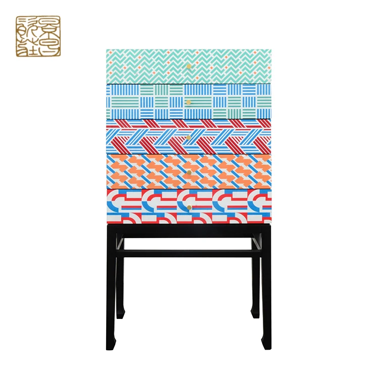 Professional manufacturer modern decorative living room vintage bedside wooden cabinet