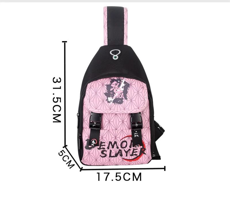 B655 Kamado Tanjirou Nezuko Agatsuma Zenitsu Tomioka Giyuu Kaneki Ken Scout Legion chest Bag Outdoor Running Fanny Pack