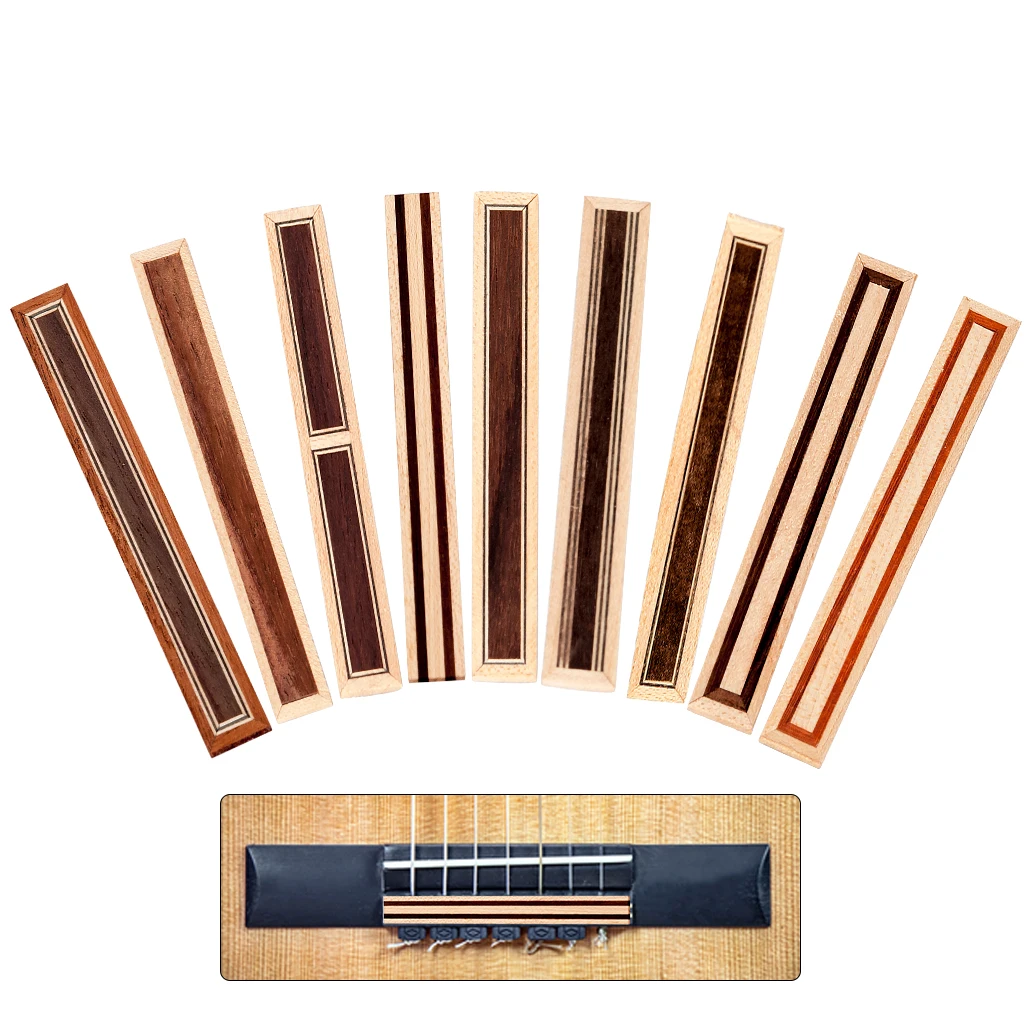 NAOMI Guitar Bridge Tie Block for Classical Guitar String Ties Guitar DIY Replacement Inlay Wood Luthier
