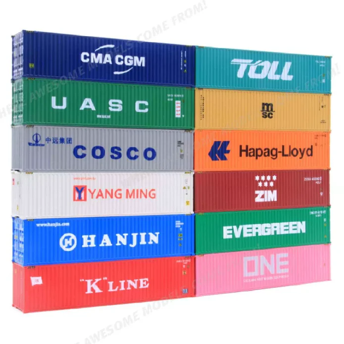 1:87 Scale 12cm Shipping Container Model International Shipping Gift Car Model HO Train Scene Model Sea Transport Decoration