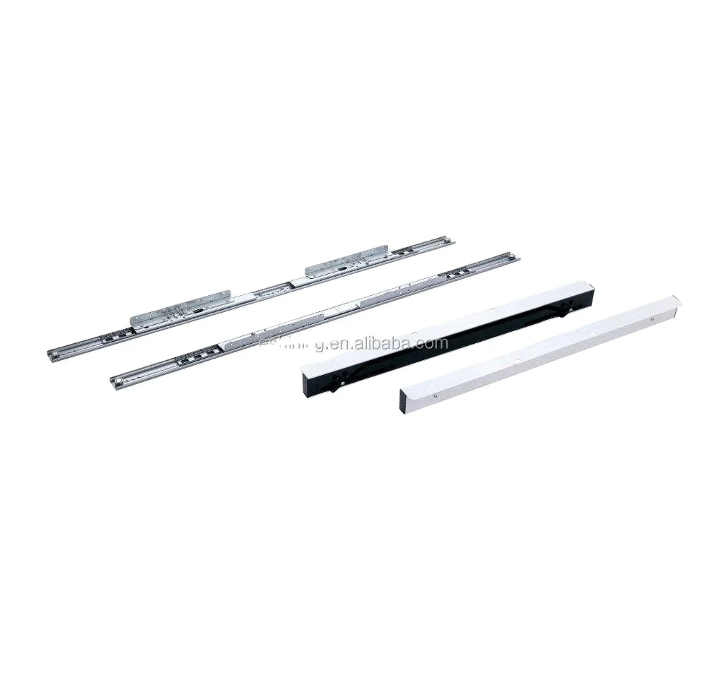 transformable furniture Cold Rolled Steel pull out party table slide with double legs T type extendable dining table mechanism