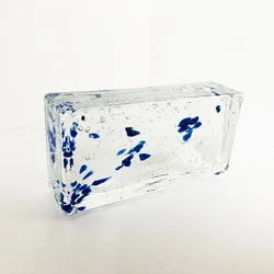 Jingyage bubble color solid glass brick decorative crystal blocks