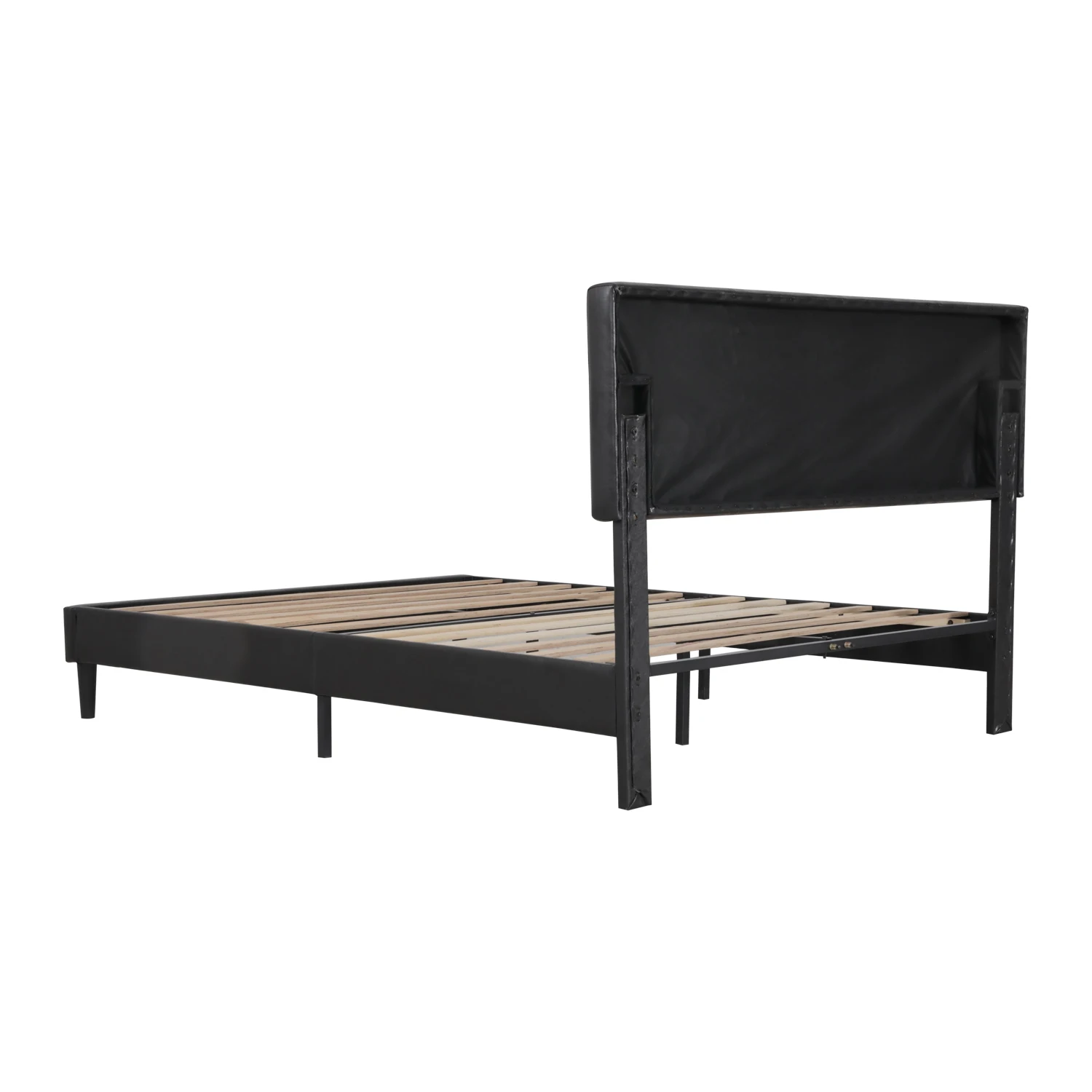 Hottest Sales upholstered faux leather platform beds, Bed Frame upholstered luxury
