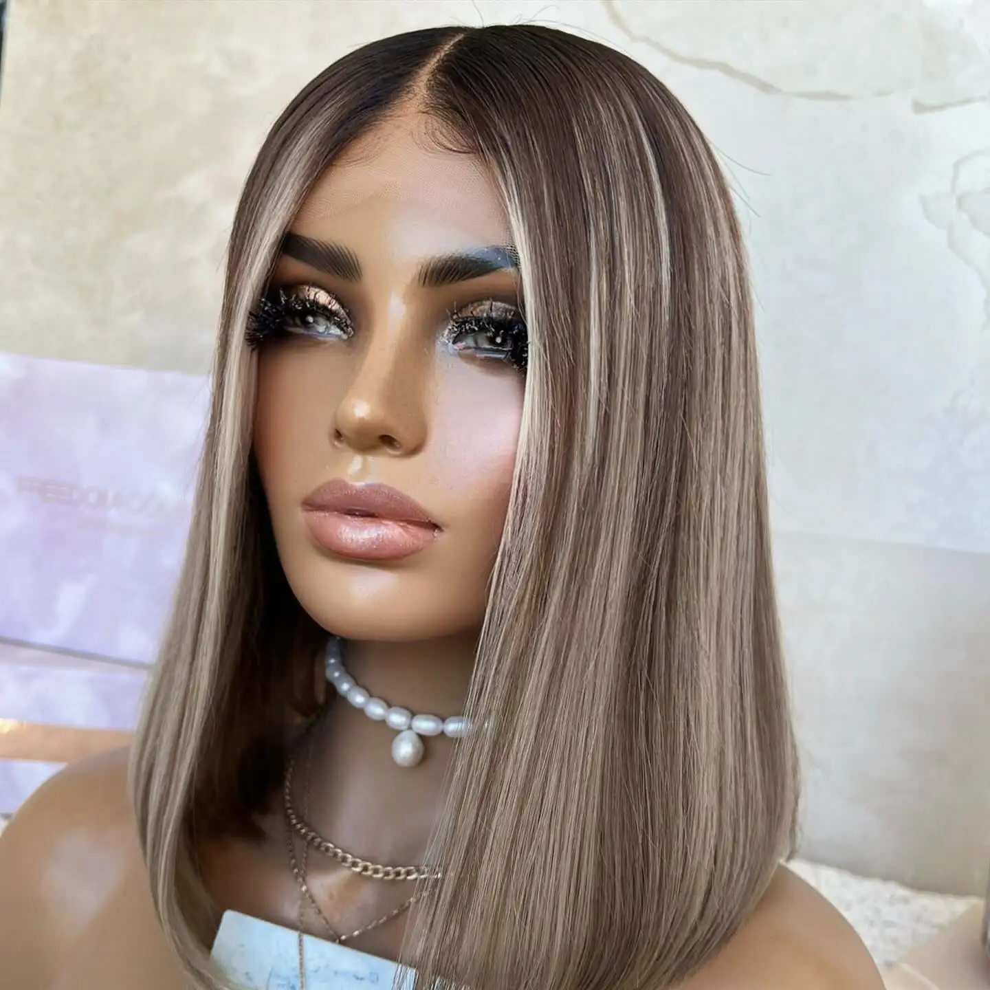 zhensili top European Human Hair Lace ash Blonde HD Full Lace Net Topper 8x8 Swiss Lace Toupee for white girl