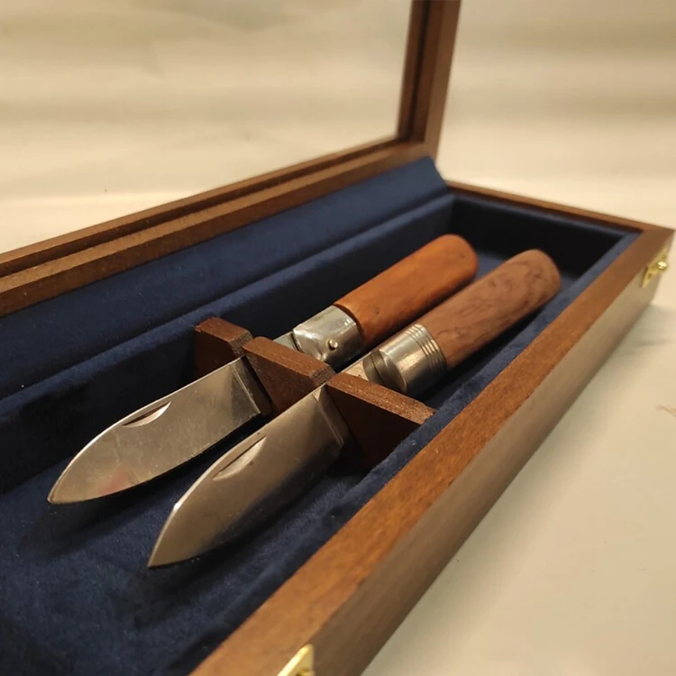 Индивидуальная коробка из массива дерева со стеклом коллекционный кейс сосны и для ножей