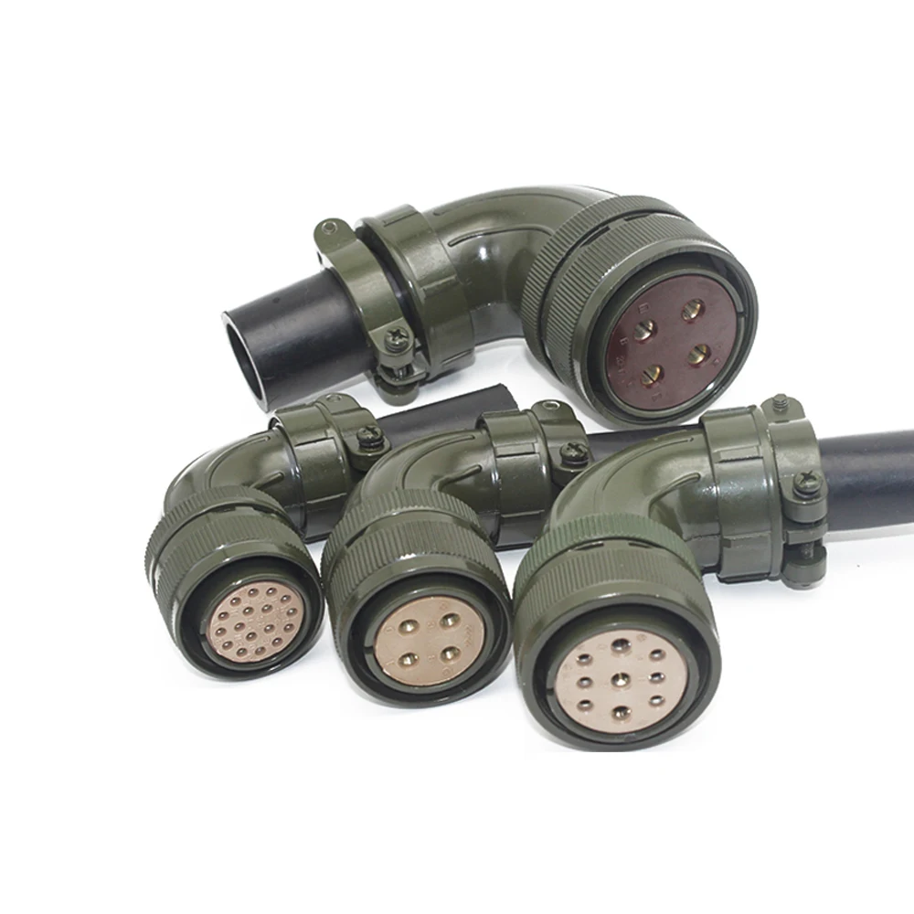 Panas0nic Yaskawa Delta Mitsubishi Servo Motor Encoder Power Cable Connector 4 Core 9 Core 17 Core Aviation Plug