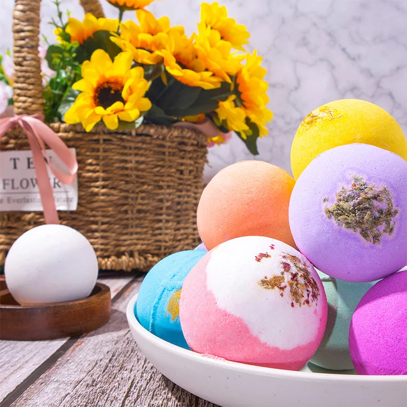 Handmade Natur Organic Vegan BathBombs Bubble Bath Fizzies Boule Sain 5 1 Bombe De Bain Da Bagno Mini Baths Bombs 25g Gift Set