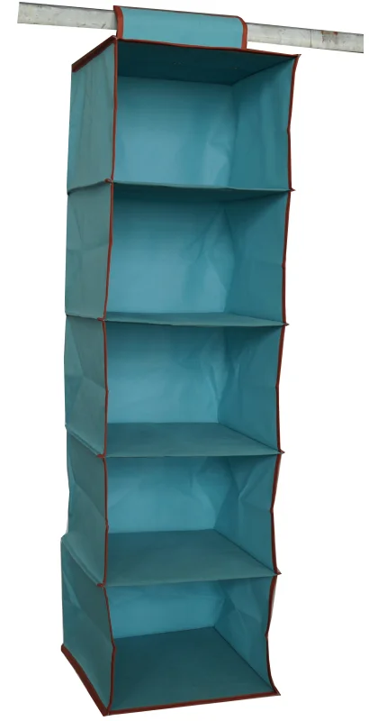 Hot selling 5 shelf hanging clothes closet organizer