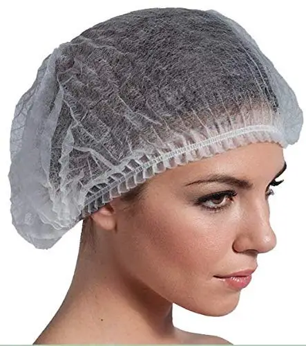 Нетканый одноразовый полипропиленовый головной убор для доктора/хирурга/медсестры/рабочего валика/круглый/плиссированный/полоска/зажим