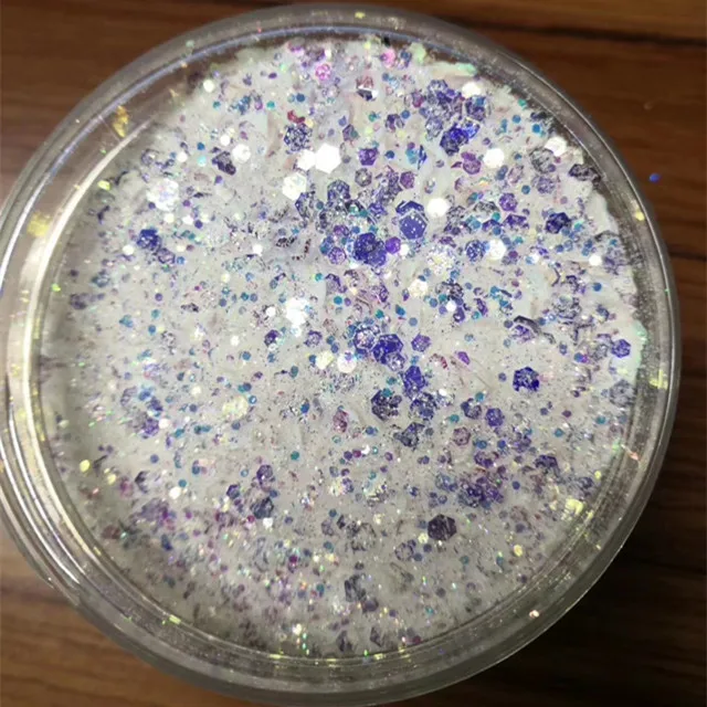 bulk cosmetic glitter for body hexagon shape mixed size glitter powder colorful make up glitter