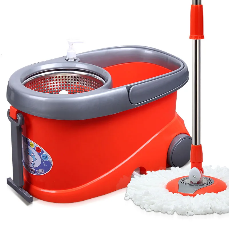 
Bekahos Household 360 Degree Walkable Style Spin Magic Mop Easy Clean Mop Bucket With Wheels 