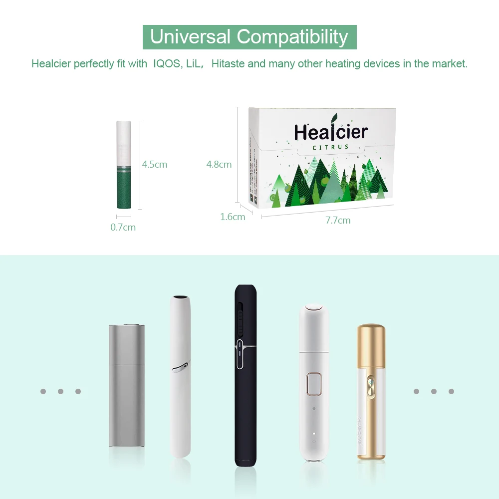 
New smoking style healthy cigarette very popular HEALCIER Brand cigarette coffee stick suitable for IQOS device 