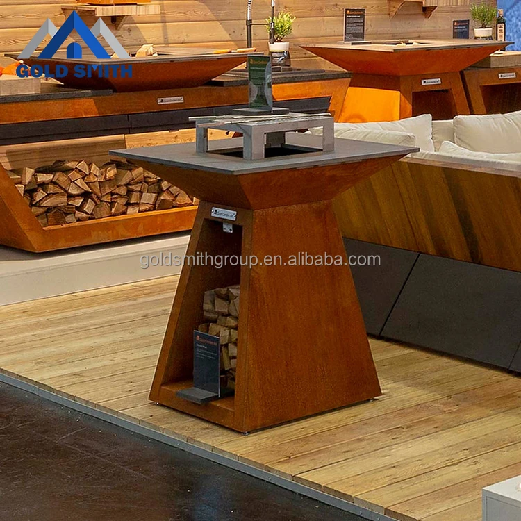 Долговечный, высококачественный, изготовленный на заказ, стальной барбекю, паяльник для пешего туризма, кемпинга, дровяной костра