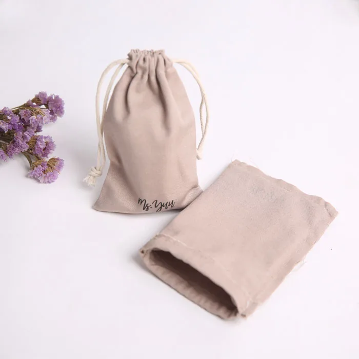 
Reusable cotton linen drawstring packaging bag promotional linen jute bag 