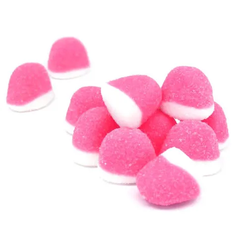 Factory Wholesale Pink Strawberry Sour Gummy Bites Acid Soft Candy Sour Candy