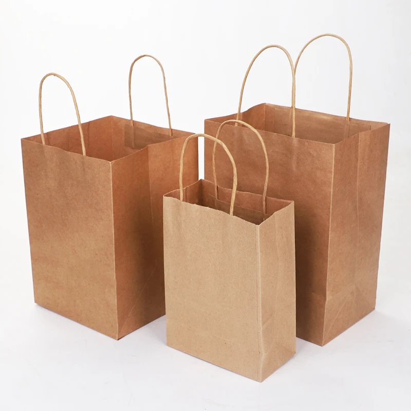Wholesale custom logo paper bag kraft or white high quality cheaper paper bags