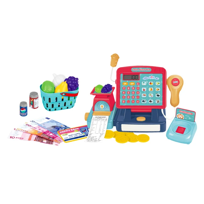 Interesting baby simulation supermarket electric cash register toy set