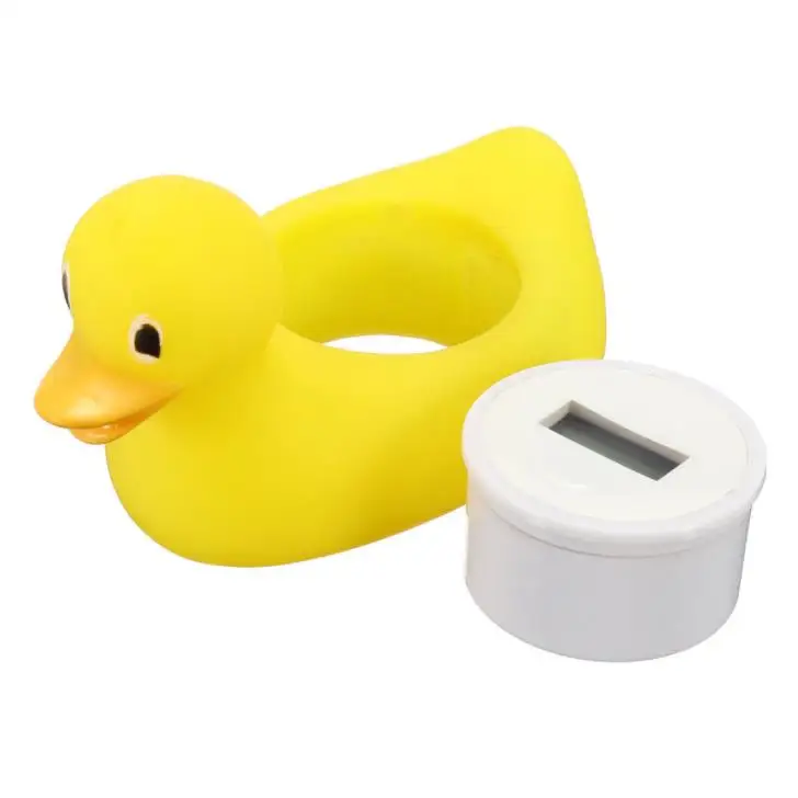 2021 rubber digital duck electric bath shower thermometer soft kids baby silicone animal bath toys