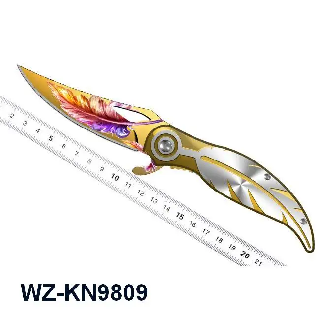 stainless steel material type professional camping survival folding pocket knife case