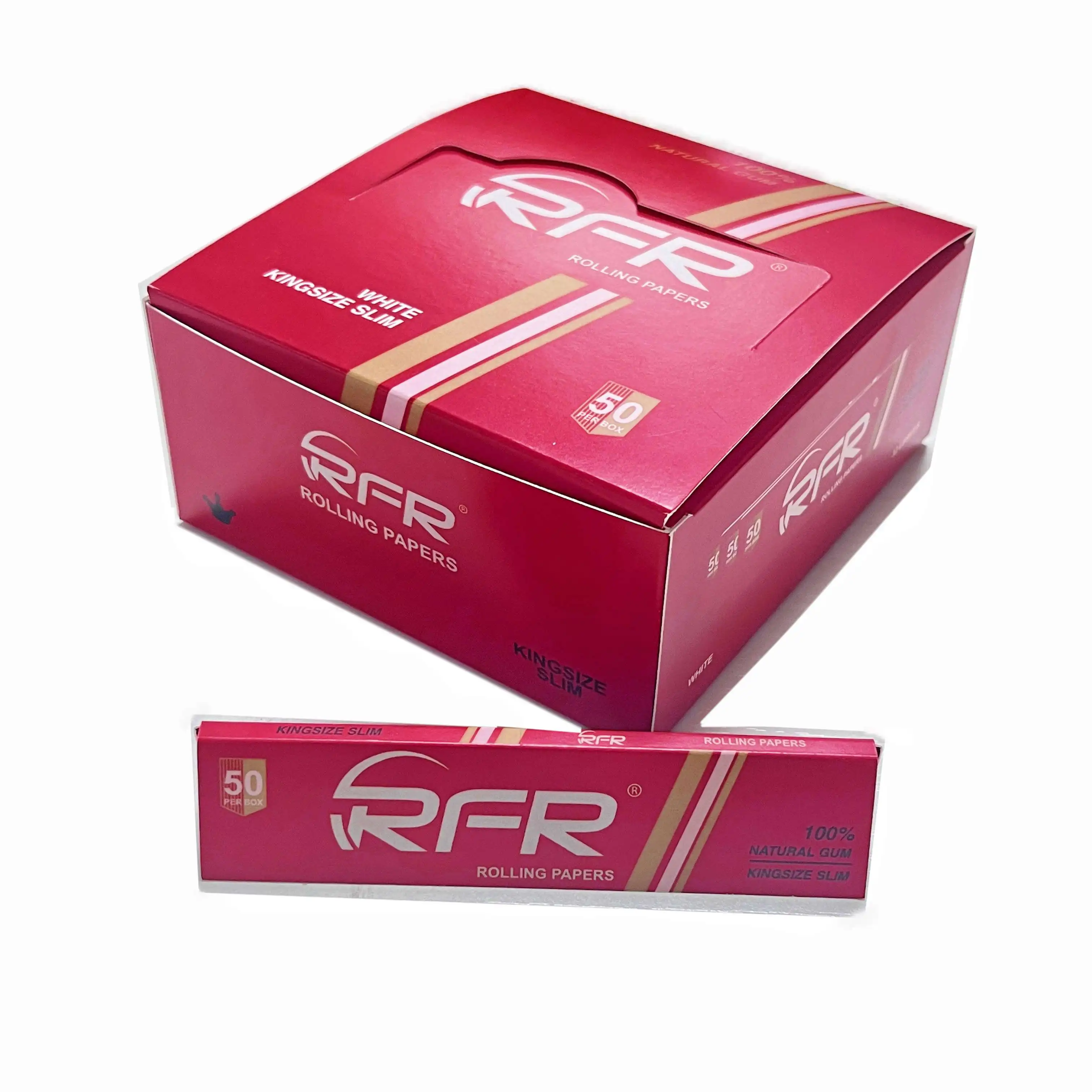 Hot Sale RFR King Size Classic Rice Paper Unrefined Smoking Rolling Paper