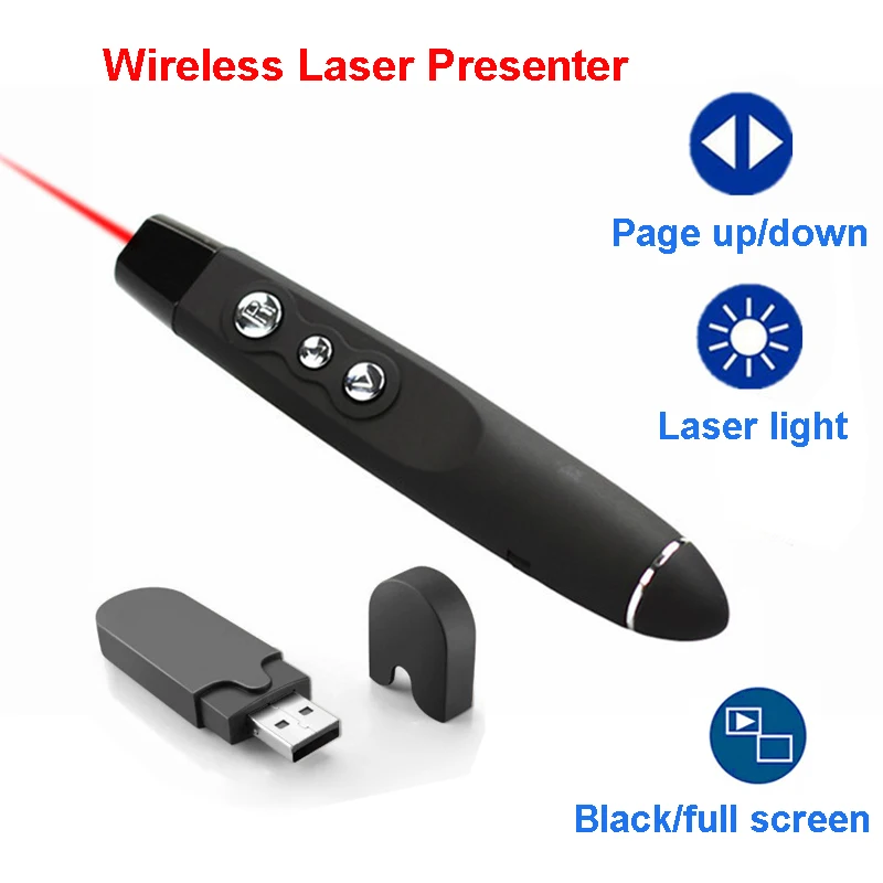 Red Laser Pointer Pen Office Presentation Products Wireless Presenter Lazer for PPT Meeting Teaching Clicker