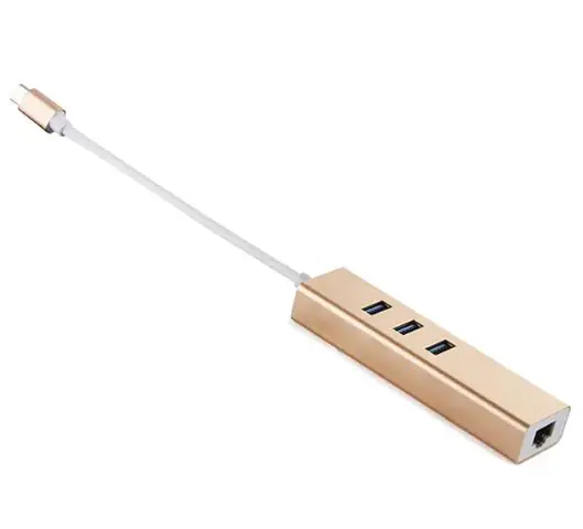 TYPE-C переходник на RJ45 Gigabit LAN порт концентратор совместим с Windows MacOs Android Linux