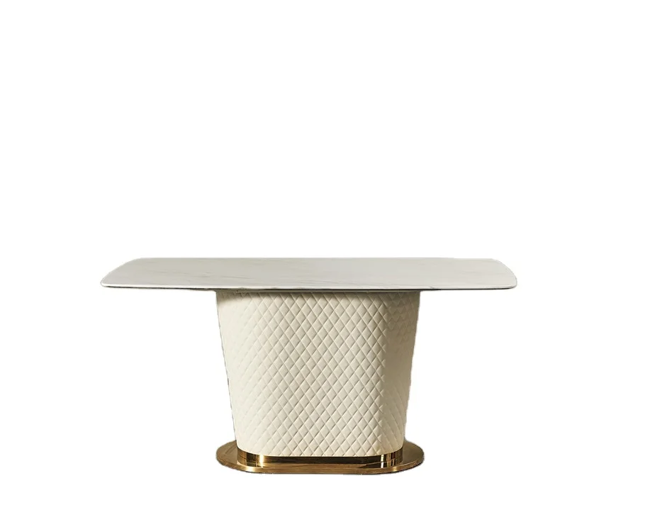 Wholesale Fast Delivery Factory Direct Retangular Luxury Modern Dining Table