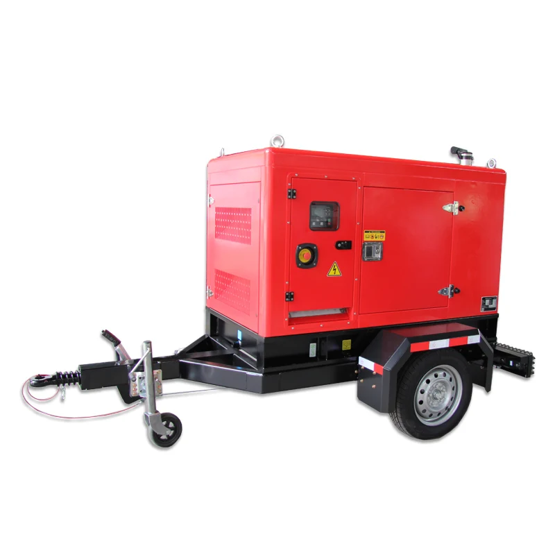 trailer diesel generator Box trailer generators  Soundproof silent diesel generators