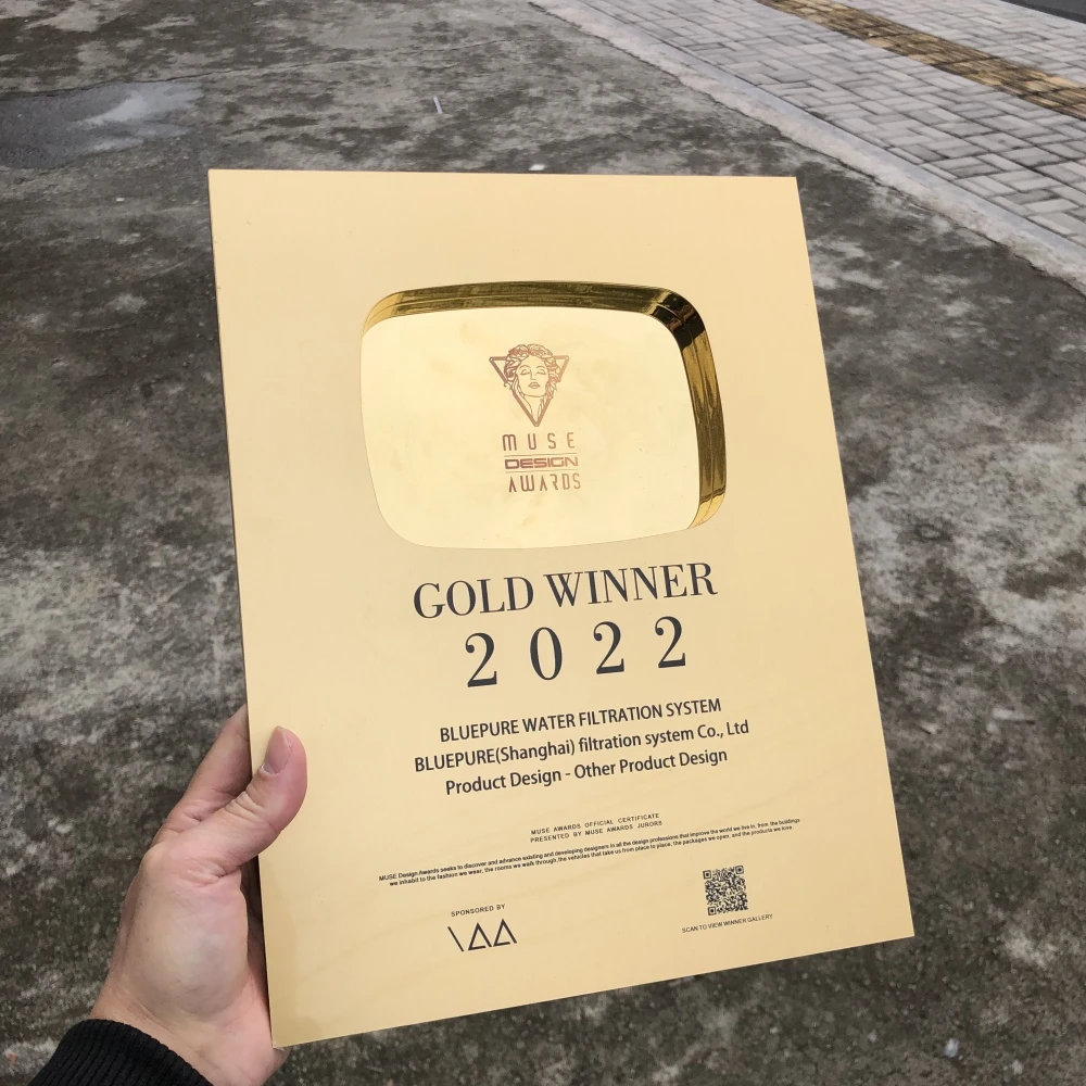 Aluminum Alloy Plaque Customized Logo Youtube Play Button Award Crystal Trophy Acrylic Awards Business Company Events Gifts