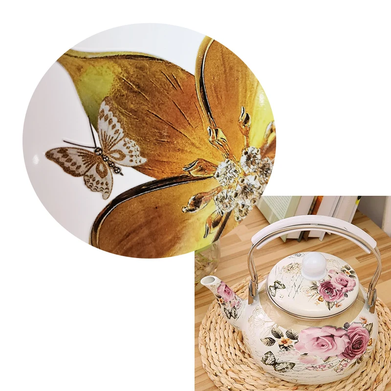 Производитель Гуандун, изготовленный на заказ, водная переводная наклейка 635*457 мм, экологически безопасная водная наклейка для керамического чайника