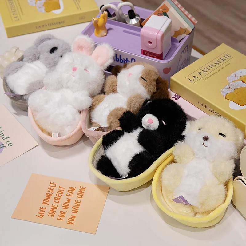 New Design Cute Plush Animal Cradle Toy Soft Fluffy Sleeping Koala Rabbit Puppy Pillow Toy