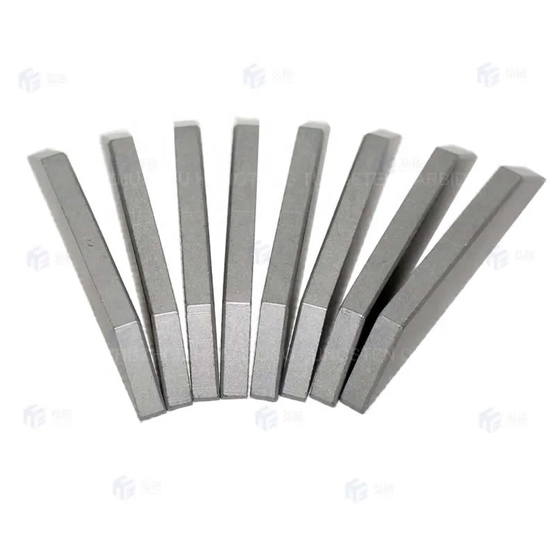 Tungsten carbide strips for woodworking and metal cutting