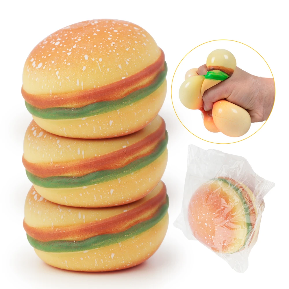 Colorful Dumpling Squishy Stress Ball Steamed Stuffed Bun Squeezing Stress Relief fidget Toy for kids